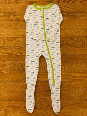 KICKEE PANTS 12-18 month dinosaur footie pajamas / playsuit